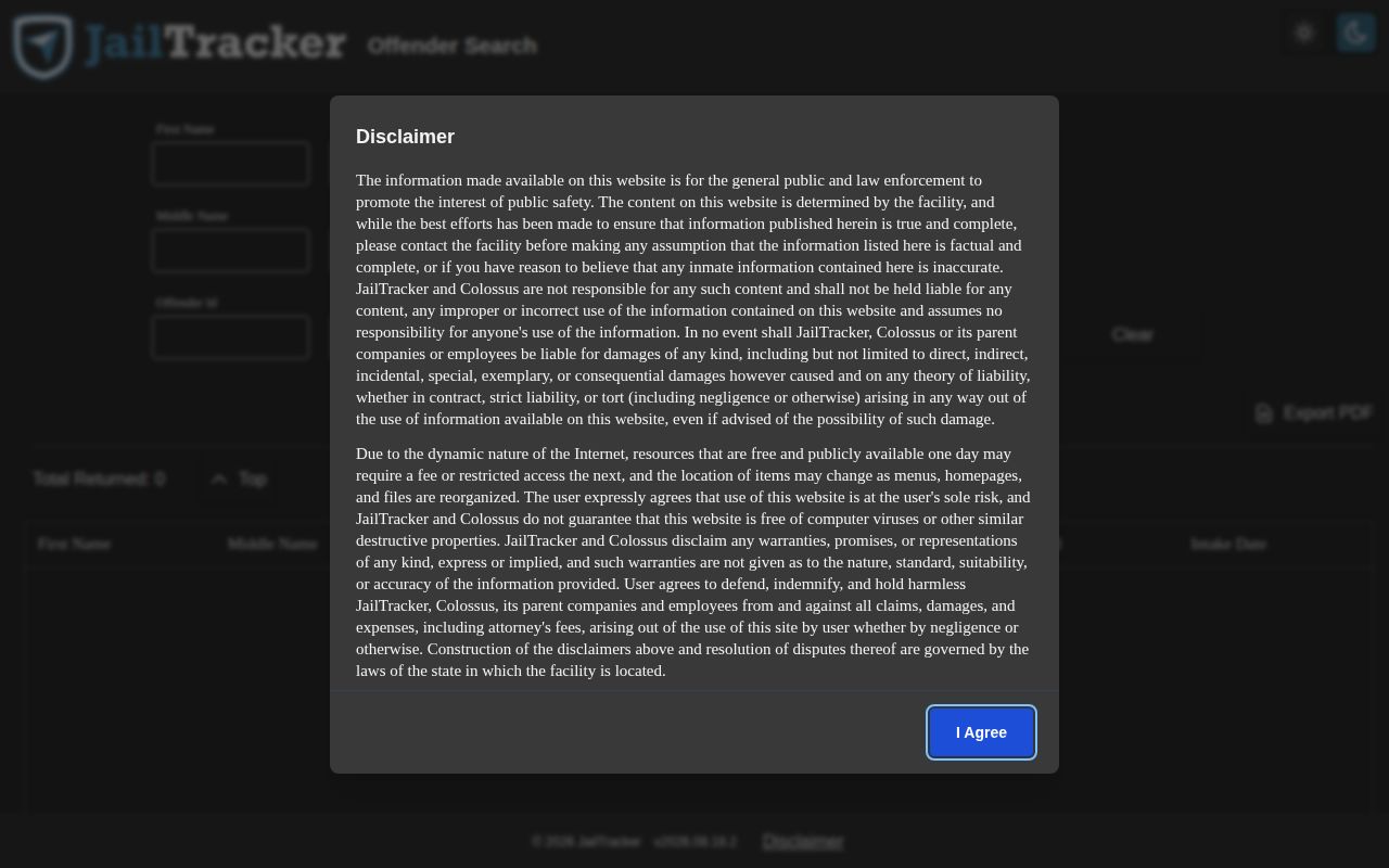 Jefferson County LMDC JailTracker current custody roster search