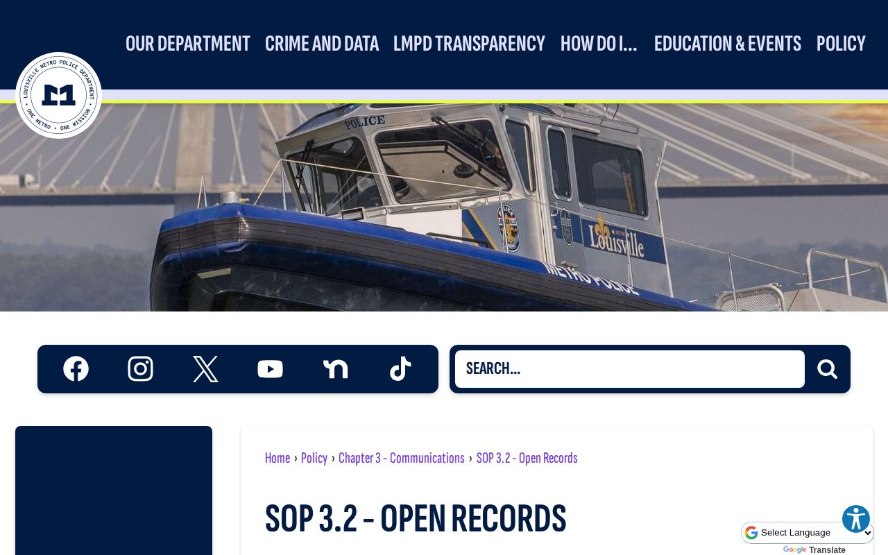 Louisville Metro Police Department arrest record request page