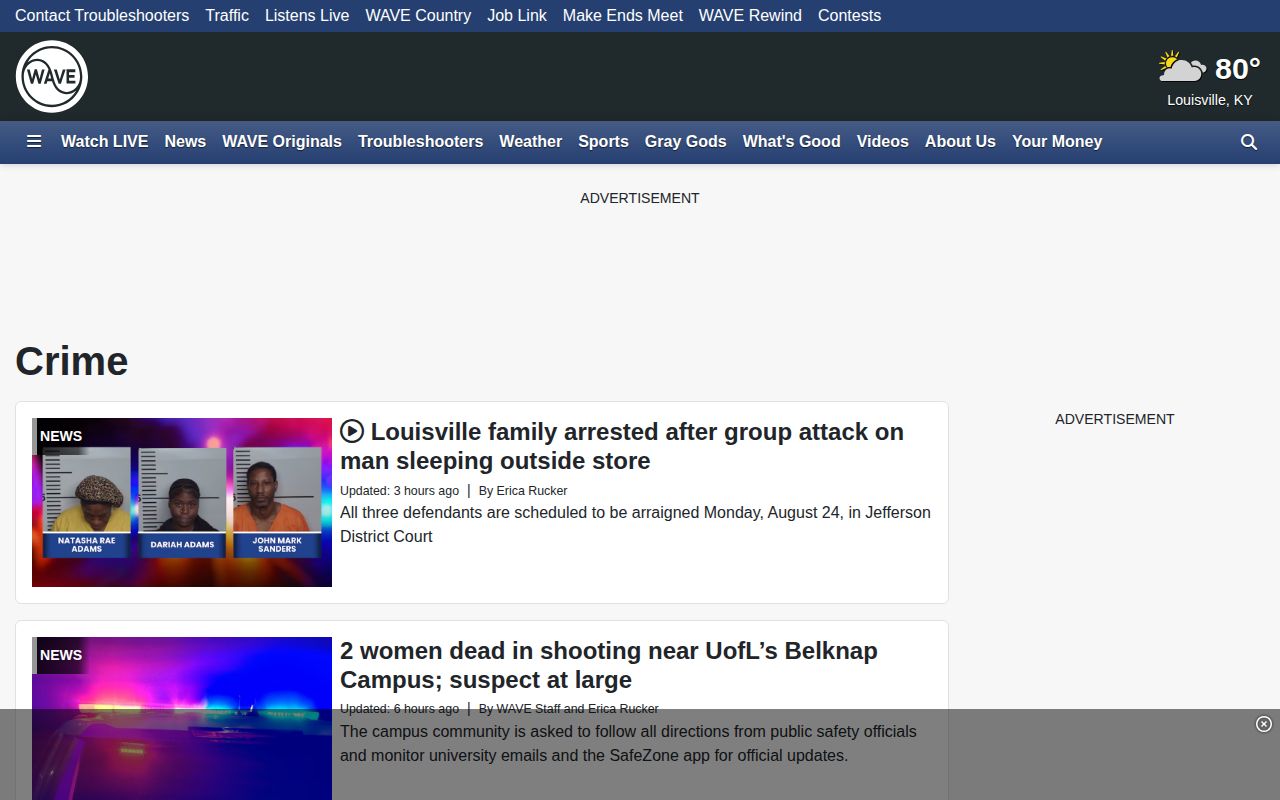 Jefferson County WAVE 3 crime news and mugshot reporting section